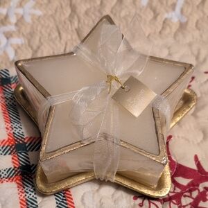 Gold and Cream Star Candle